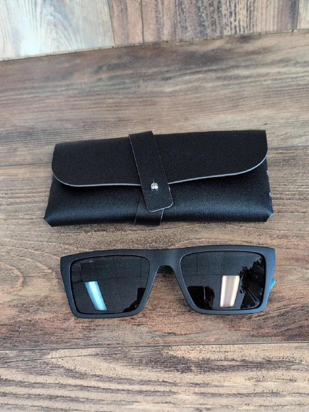Lacoste L6009S 002 Rectangular Men's Sunglasses with Soft Case             M458